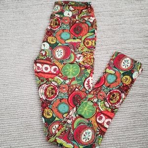Lularoe Christmas leggings os